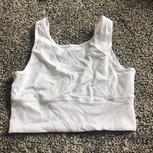 White workout tank can be worn two ways